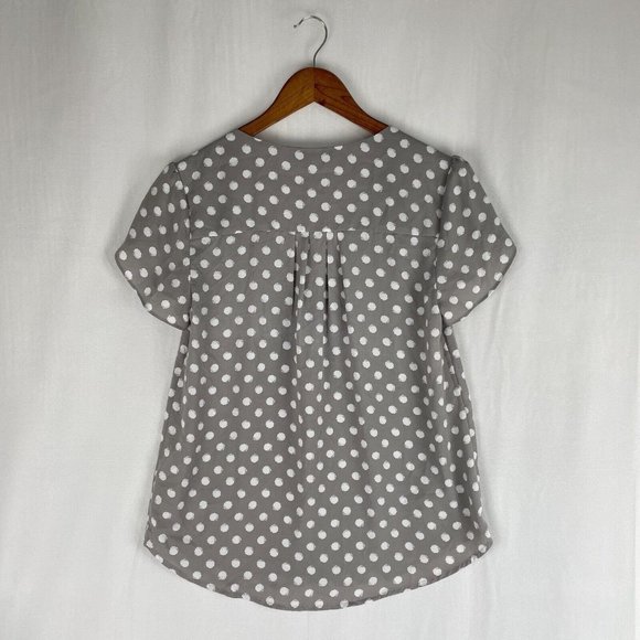 41 Hawthorn Gray Polka Dot Blouse - Picture 12 of 12